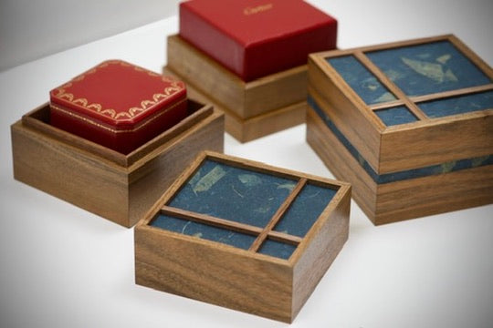Hanji Walnut Ring Box (small)